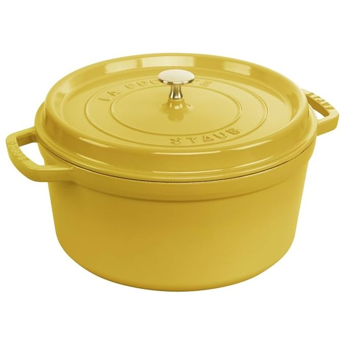 STAUB 1029060 La Cocotte Casseruola in ghisa smaltata 24 cm 3.7 L tutti i fuochi inclusa induzione colore Limone