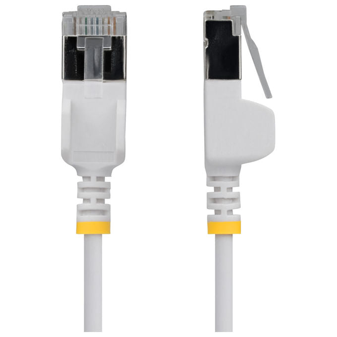 StarTech.com N6APATSTP34WHS4M Cavo Patch RJ-45 M a RJ-45 M 4 m Cat6a U-FTP STP Rotondo Antiaggrovigliamento Rame Isolato TPE 10 Gbps 500 MHz Oro Placcato 34 AWG colore Bianco