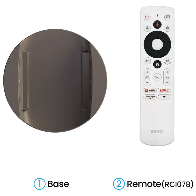 BenQ GV32, Proiettore Portatile Full HD, Proiezione 360°, Smart TV, Bianco