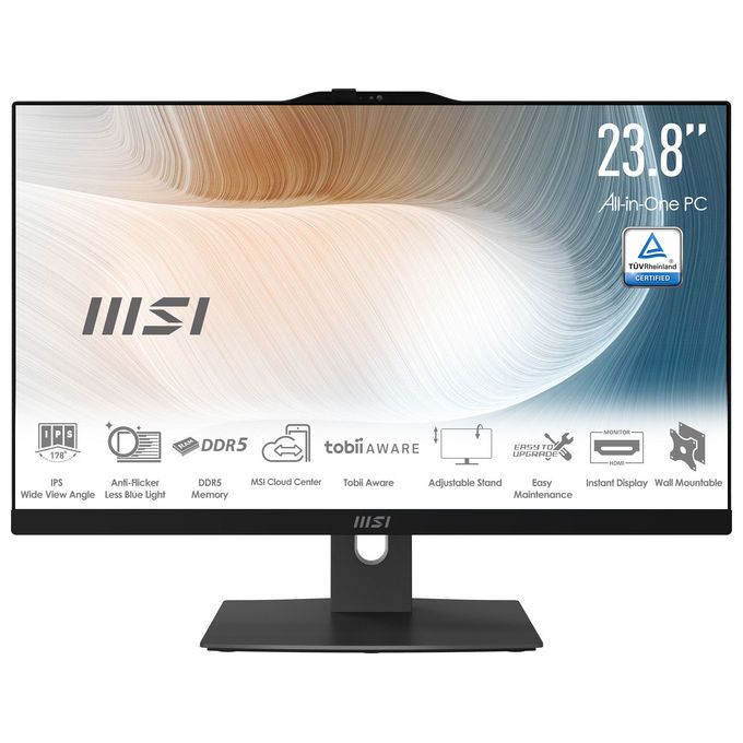 MSI MODERN AM242TP 1M-2267XEU PC All-in-One 23,8'' FHD Touch Intel Core 5-120U 8GB DDR5 SSD 512GB Wi-Fi 6E colore Nero