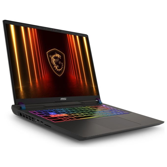 MSI Notebook Gaming 16'' QHD+ 240Hz Intel Core Ultra 9 RTX 5070 Ti 16GB RAM 1TB SSD FreeDOS Grigio