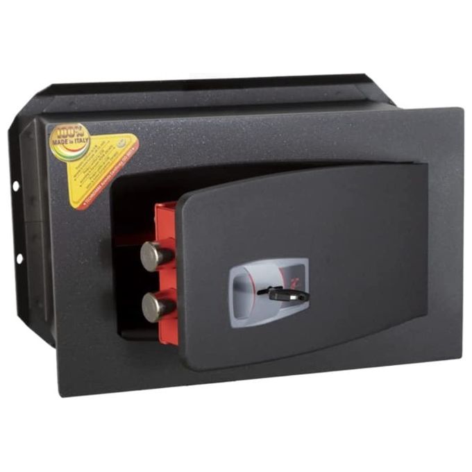 Technomax GOLD PLUS KEY Cassaforte a muro con serratura ad alta sicurezza 8 leve e inserti anti-taglio DIAMANTECH colore Nero