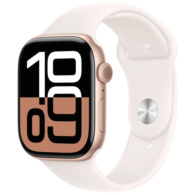 Apple MWWU3QL-A Apple Watch Series 10 GPS 46 mm Smartwatch con Cassa in Alluminio e Cinturino Sport Loop colore Rosa fard