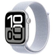 Apple MWWN3QL-A Watch Series 10 Smartwatch GPS 46mm Alluminio Sport Loop colore Argento Blu Nuvola