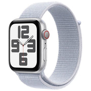 Apple MXGE3QL-A Apple Watch SE Smartwatch GPS + Cellular 40 mm Cassa in Alluminio Argento con Cinturino Sport Loop Blu Tempesta colore Blu Tempesta