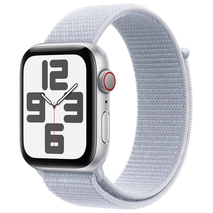 Apple MXGE3QL-A Apple Watch SE Smartwatch GPS + Cellular 40 mm Cassa in Alluminio Argento con Cinturino Sport Loop Blu Tempesta colore Blu Tempesta