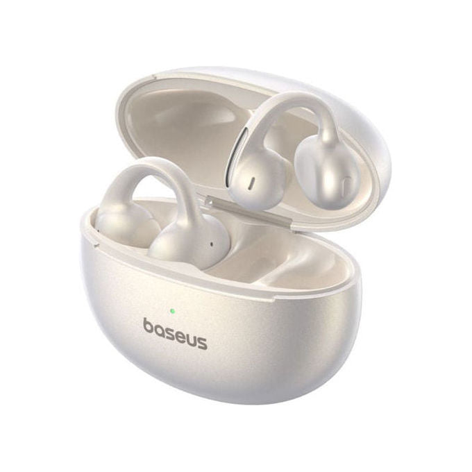 Baseus MC1 Pro Baseus Bowie MC1 Pro Auricolari Open-Ear TWS Bluetooth 6.0 LDAC Hi-Res Audio 4-Mic ENC AI Noise Reduction IP67 Waterproof 9 Ore Playback Colore Bianco