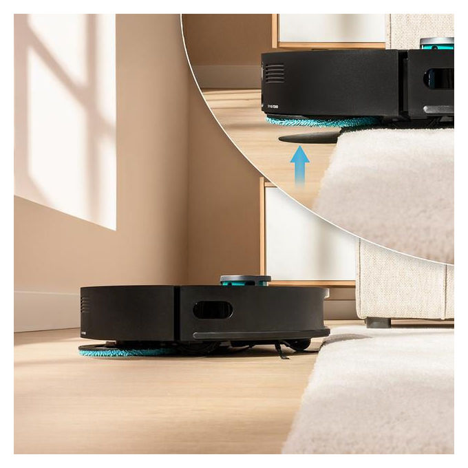 Cecotec A01_EU01_114481 Conga X70 Robot aspirapolvere e lavapavimenti con IA Navigazione Laser 5200 mAh autonomia 240 min Wi-Fi colore Nero