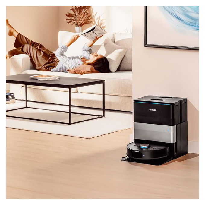 Cecotec A01_EU01_114481 Conga X70 Robot aspirapolvere e lavapavimenti con IA Navigazione Laser 5200 mAh autonomia 240 min Wi-Fi colore Nero
