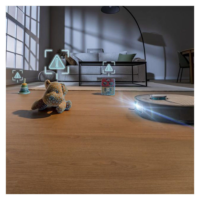 Cecotec A01_EU01_114481 Conga X70 Robot aspirapolvere e lavapavimenti con IA Navigazione Laser 5200 mAh autonomia 240 min Wi-Fi colore Nero