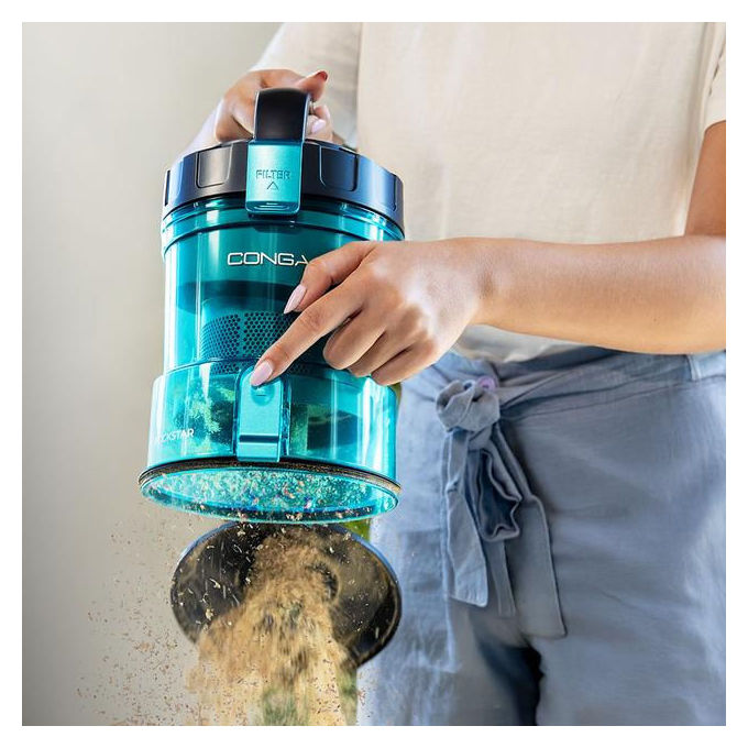 Cecotec aspirapolvere a traino senza sacco Conga Rockstar Cyclonic XL, 890W, 17 kPa, serbatoio 2.5L, tubo telescopico metallico