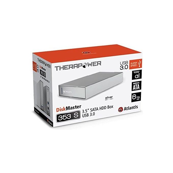 Atlantis box esterno usb 3.0 sata fino a 6tb storage 3.5 design in alluminio satinato argento