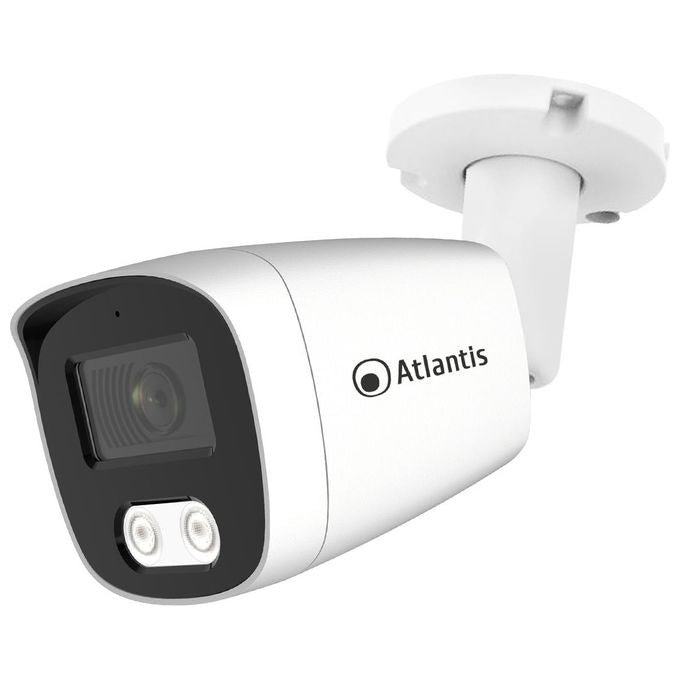 ATLANTIS LAND A11-U527S-BP Videocamera IP Bullet Outdoor 5MP PoE IR 15m H.265 H.264 IP67 Ottica Fissa 2.8mm colore Bianco