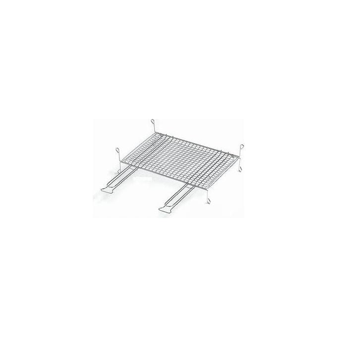 Ompagrill A14060 Graticola Doppia con Piedi per Barbecue Acciaio Cromato 40x60 cm colore Cromo