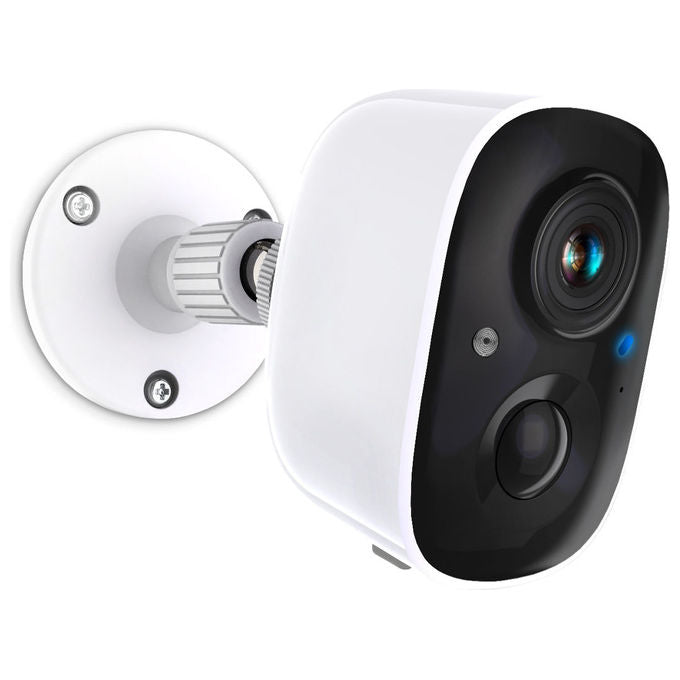 Atlantis A16-VL82 Volta Pro Telecamera Wi-Fi a Batteria 3MP 120° PIR IP65 Audio 2 vie Slot MicroSD Cloud colore Bianco