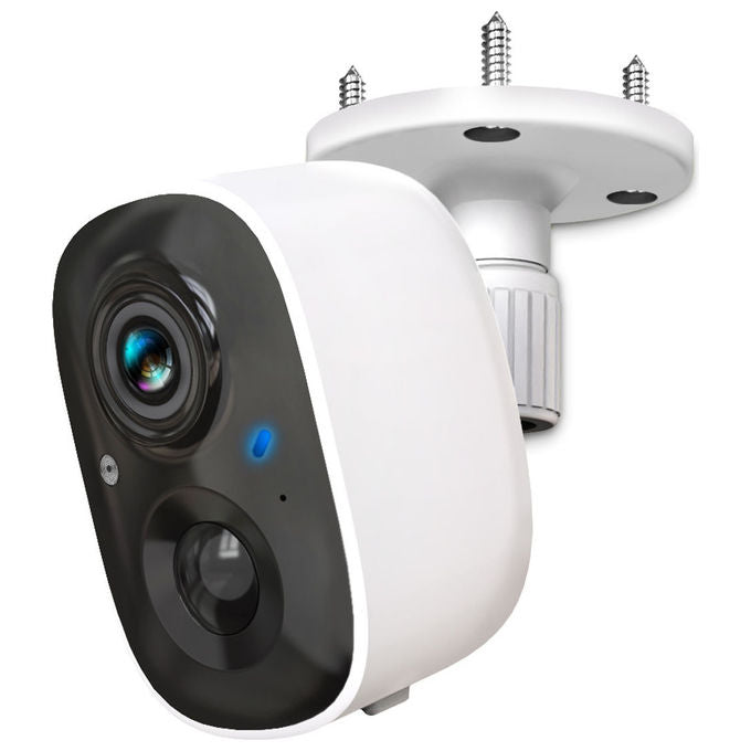 Atlantis A16-VL82 Volta Pro Telecamera Wi-Fi a Batteria 3MP 120° PIR IP65 Audio 2 vie Slot MicroSD Cloud colore Bianco