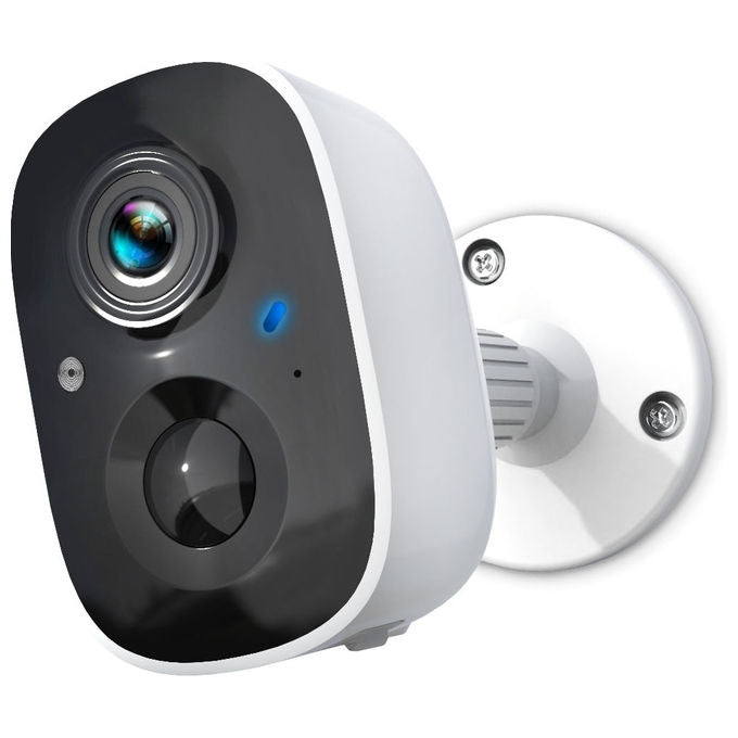 Atlantis A16-VL82 Volta Pro Telecamera Wi-Fi a Batteria 3MP 120° PIR IP65 Audio 2 vie Slot MicroSD Cloud colore Bianco