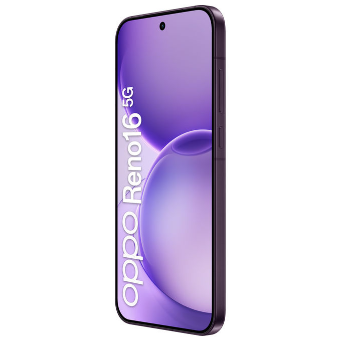 Oppo 110010237513 Reno16 5G Smartphone Tripla Fotocamera 50MP+50MP+50MP Display 6.32'' AMOLED 120Hz RAM 8GB ROM 512GB Batteria 6000mAh Ricarica 80W colore Viola