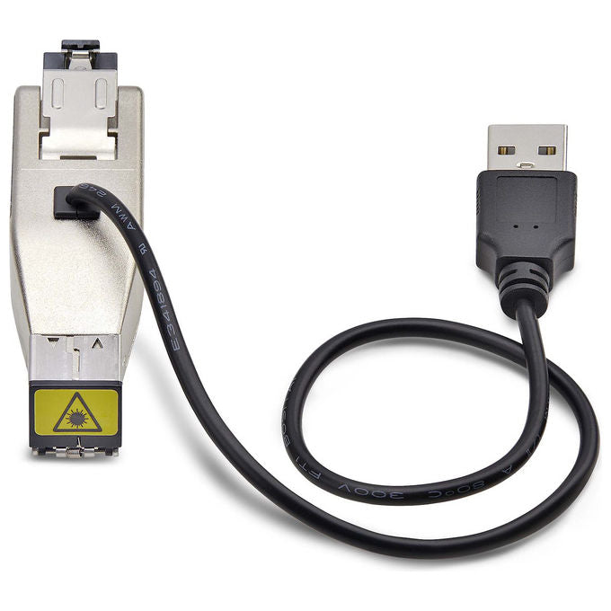 StarTech.com D01ML55U-FIBER-MEDIA Dongle Convertitore Multimediale da Fibra Gigabit a RJ45 Ethernet 1000 Mbit-s 1000Base-T 1000Base-LX LC Monomodale 10 km Multimodale 800 m Alimentato via USB colore Nero