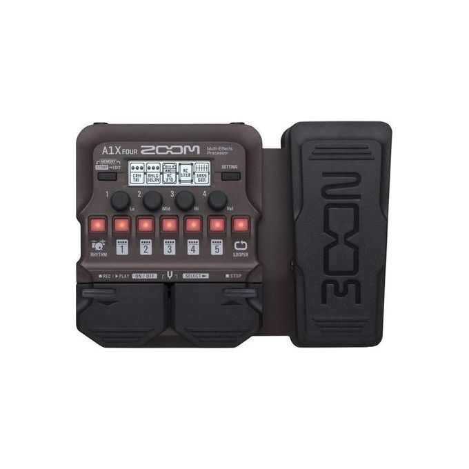 Zoom A1X FOUR Multieffetto per Strumenti Acustici con Pedale di Espressione 80 Effetti Looper 30s Accordatore colore Nero
