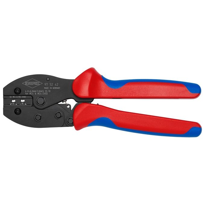 Knipex 97-52-42 PreciForce Crimpzange per connettori MC4 EVO2 4,0 - 6,0 mm² 220 mm colore Nero