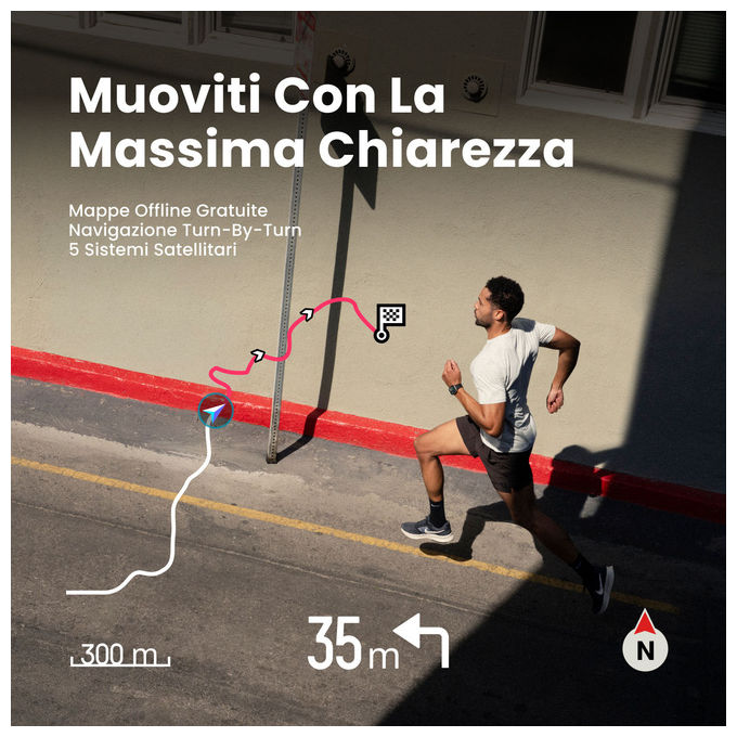 Amazfit A2568 Bip Max Smartwatch AMOLED 2.07'' GPS 4GB Mappe Offline 150+ Sport 5 ATM Autonomia 20 Giorni colore Argento