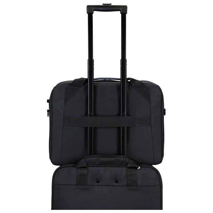 Targus CN418GL EcoSmart Valigetta ventiquattrore per schermo fino a 45,7 cm (18 pollici) con tracolla rimovibile e cinghia per carrello colore Nero Rosso