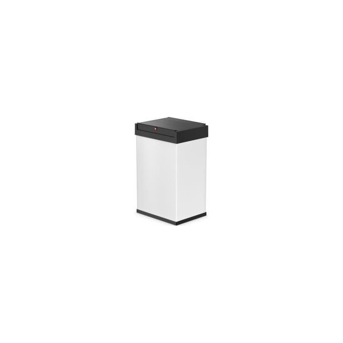 Hailo 0840-131 Big-Box Swing L Secchio Rifiuti 35 L Coperchio Oscillante Acciaio Plastica colore Bianco