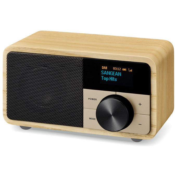 Sangean A500429 DDR-7 Radio DAB+ FM con Bluetooth Display OLED Potenza 8 W Batteria 2600 mAh colore Legno