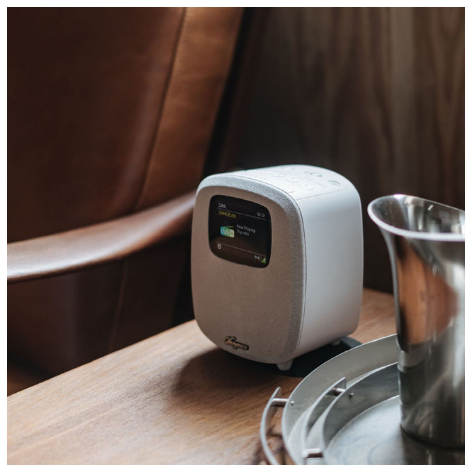 Sangean DCR-83 Radio da tavolo DAB+ FM Bluetooth USB con Altoparlante 2.1 canali e Funzione Sveglia colore Bianco