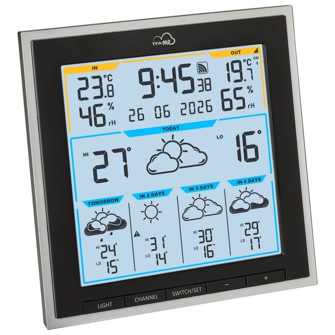 TFA Dostmann 35.8105.02 ID-08 Stazione meteo WLAN Previsione 5 giorni fino a 50 sensori colore Bianco