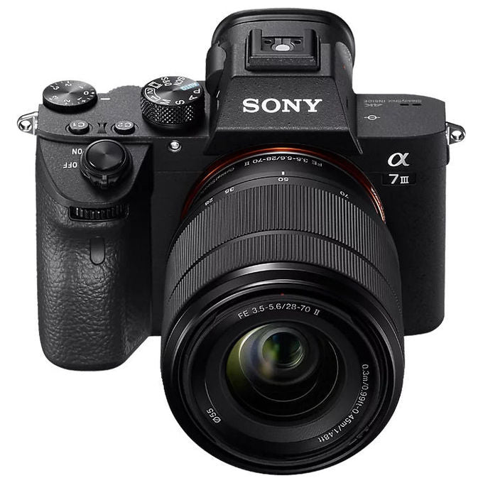 Sony A7 III Alpha 7 III Fotocamera Full Frame con Obiettivo 28-70 mm 24.2 MP Video 4K Autofocus 0.02s 10 fps Stabilizzazione 5 Assi Batteria NPFZ100 colore Nero