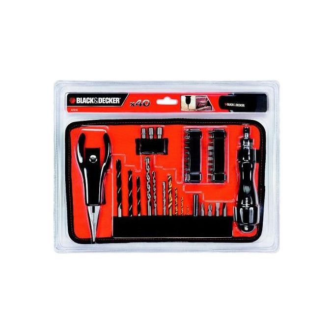 Black+Decker set per Foratura e Avvitatura con Cacciavite a Cricchetto in Astuccio