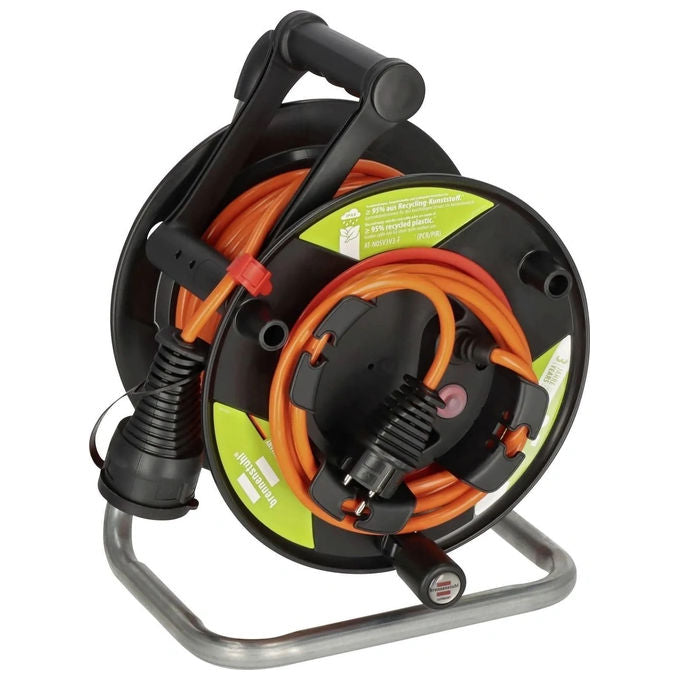 Brennenstuhl 1148500 Garant G Bretec Cavo di Energia 23 m + 2 m aggiuntivo IP44 colore Nero Arancione