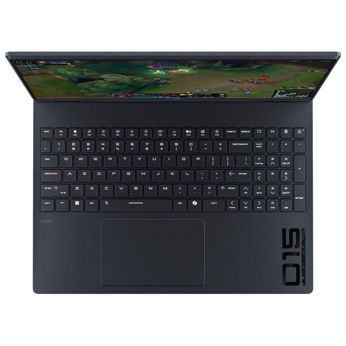 HP E4EW0EA OMEN 15 Laptop Intel Core Ultra 7 32 GB DDR5 5600 MHz 2.5K 2560x1600 15.3'' 180 Hz NVIDIA GeForce RTX 5070 8 GB GDDR7 Windows 11 Home colore Nero