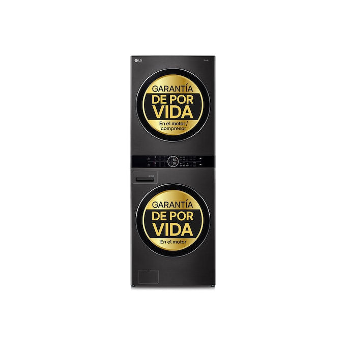 LG WT1716BBF WashTower Lavasciuga Libera Installazione 17-16 Kg 1400 rpm Classe E-D Pannello Unificato TurboWash360 Pompa di Calore (189x70x77 cm) colore Nero
