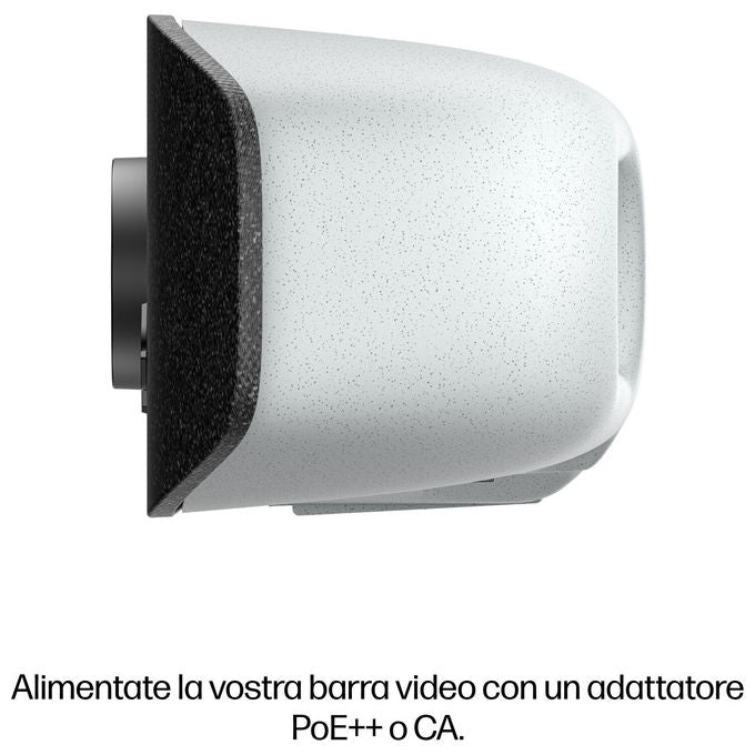HP A9DD8AA Poly Studio V12 USB Barra video 4K Ultra HD Risoluzione 3840 x 2160 Pixel Zoom digitale 5x Wi-Fi Bluetooth colore Bianco