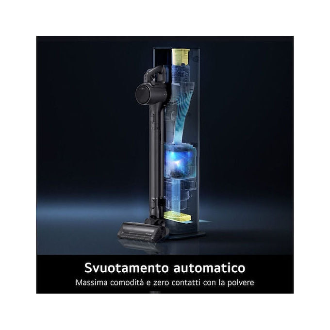 LG A9TX-PRIMEG.DEGQEUR CordZero Aspirapolvere senza fili con svuotamento automatico 0.8 L autonomia 60 min Potenza 280 W Wi-Fi colore Graphite