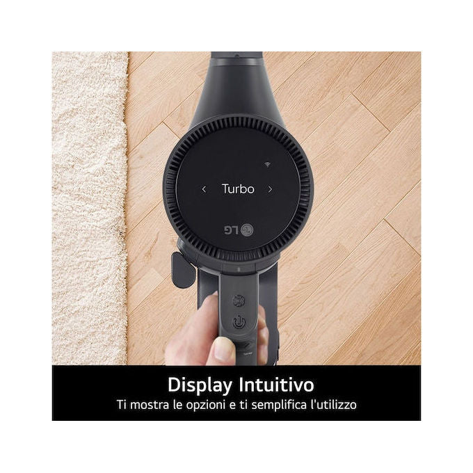 LG A9TX-PRIMEG.DEGQEUR CordZero Aspirapolvere senza fili con svuotamento automatico 0.8 L autonomia 60 min Potenza 280 W Wi-Fi colore Graphite