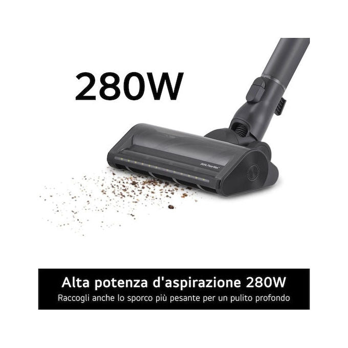 LG A9TX-PRIMEG.DEGQEUR CordZero Aspirapolvere senza fili con svuotamento automatico 0.8 L autonomia 60 min Potenza 280 W Wi-Fi colore Graphite