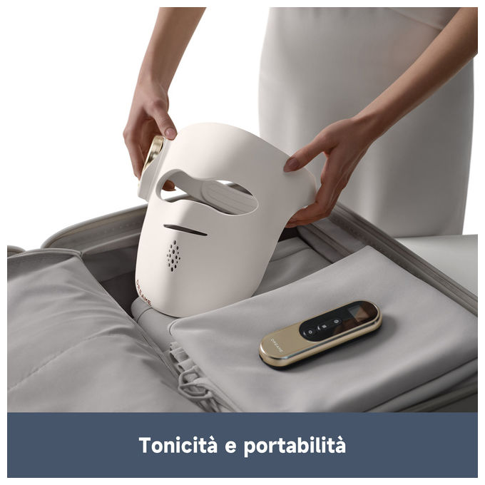 Dreame AB01A Chrona Maschera LED Terapia Luminosa Viso 280 LED 5 modalita' 60 min colore Beige