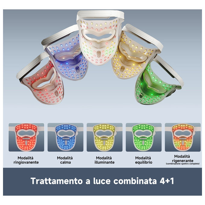 Dreame AB01A Chrona Maschera LED Terapia Luminosa Viso 280 LED 5 modalita' 60 min colore Beige