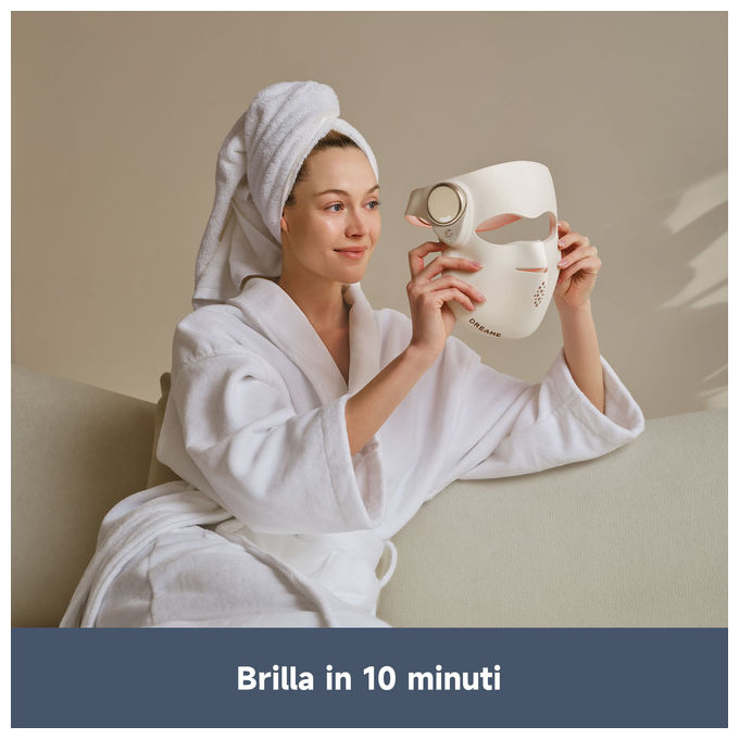 Dreame AB01A Chrona Maschera LED Terapia Luminosa Viso 280 LED 5 modalita' 60 min colore Beige