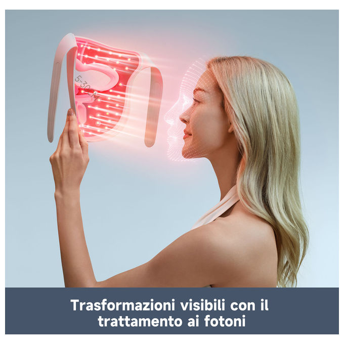 Dreame AB01A Chrona Maschera LED Terapia Luminosa Viso 280 LED 5 modalita' 60 min colore Beige
