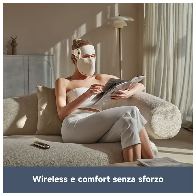 Dreame AB01A Chrona Maschera LED Terapia Luminosa Viso 280 LED 5 modalita' 60 min colore Beige