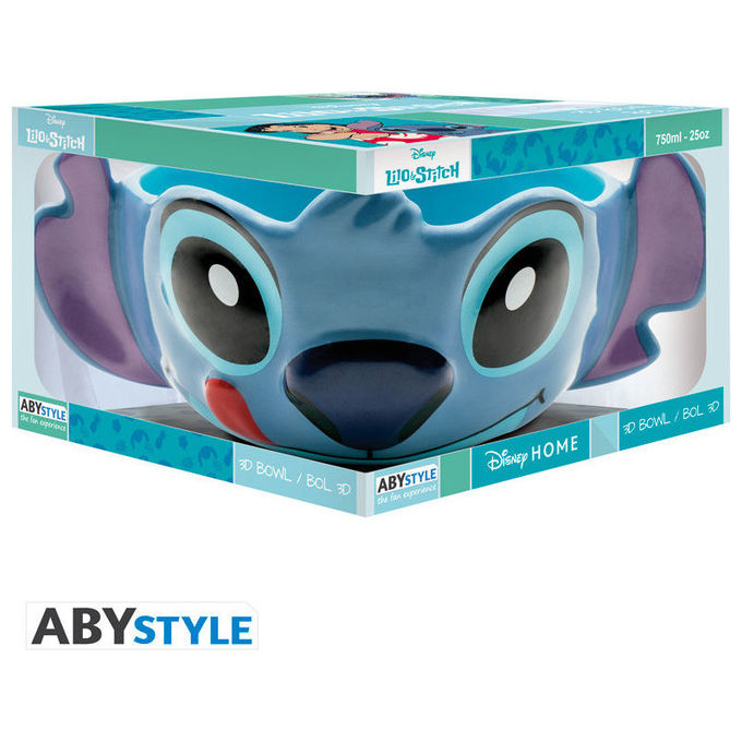 ABYstyle ABYBOL049 Disney Lilo and Stitch Ciotola 3D Testa di Stitch 500ml Dolomite colore Multicolore