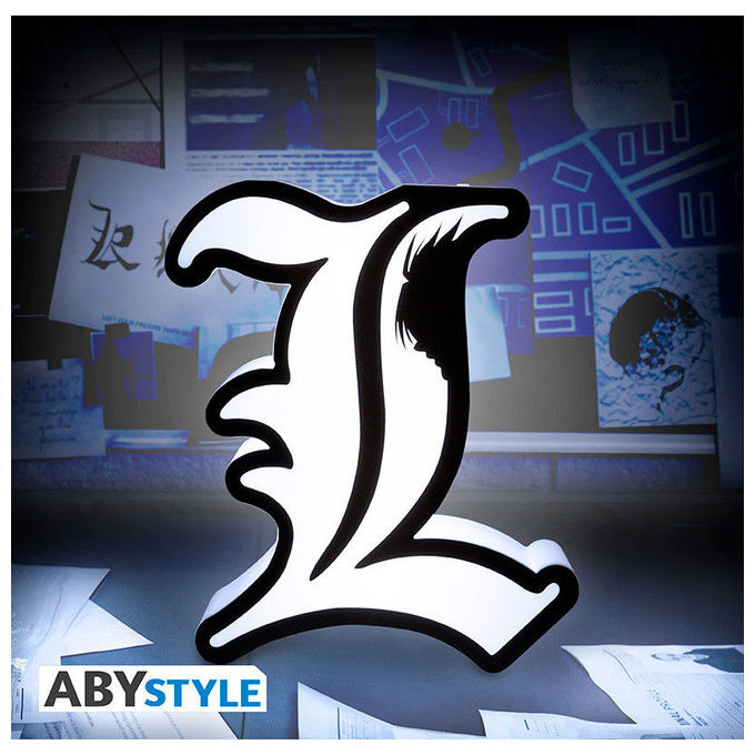 ABYstyle ABYLIG023 Death Note Lampada LED Decorativa Figura L a Batterie 3xAAA 21 cm colore Bianco