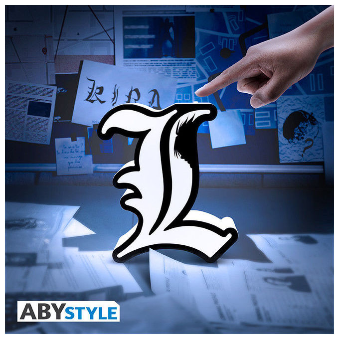 ABYstyle ABYLIG023 Death Note Lampada LED Decorativa Figura L a Batterie 3xAAA 21 cm colore Bianco