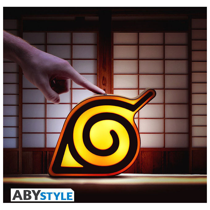 ABYstyle, Lampada Konoha Naruto Shippuden, LED Multicolore, Plastica