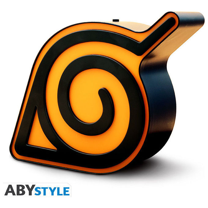 ABYstyle, Lampada Konoha Naruto Shippuden, LED Multicolore, Plastica